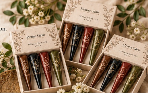 Henna Glow premium henna cone set
