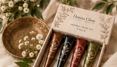 Henna Glow premium henna cone set