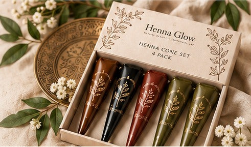 Henna Glow premium henna cone set