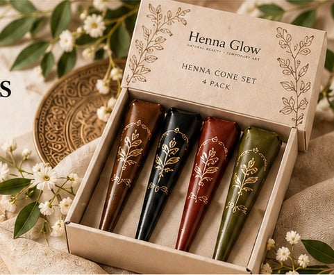 Henna Glow premium henna cone set