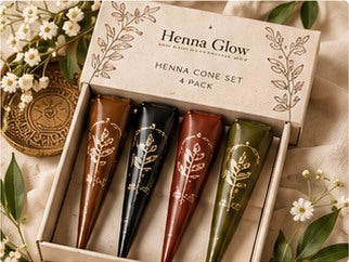 Henna Glow boxed four-cone set